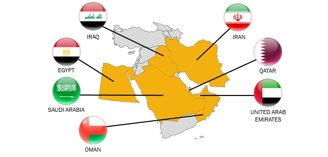 As Syura Pineapple Export Middle East Map As Syura Pineapple Export Middle East Map
